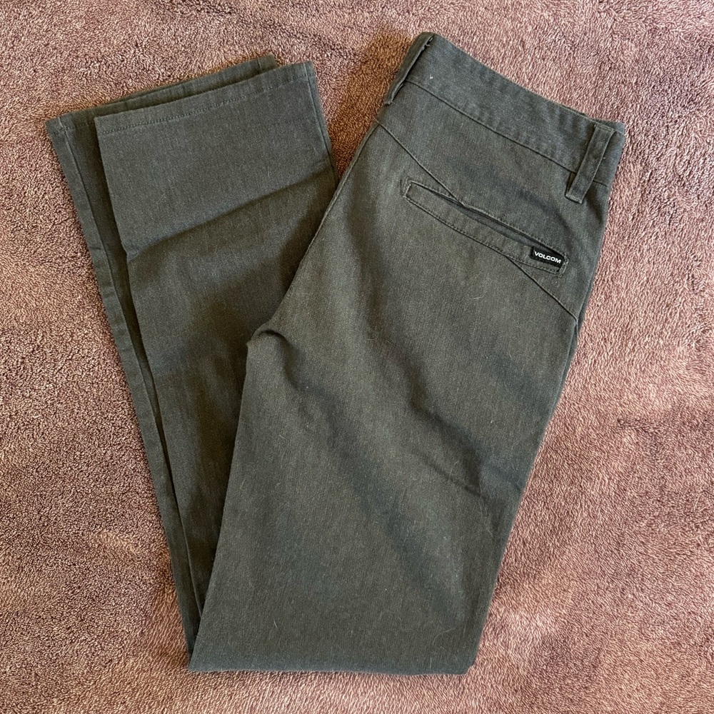 Volcom Boys Chino Pants, Charcoal Heather
